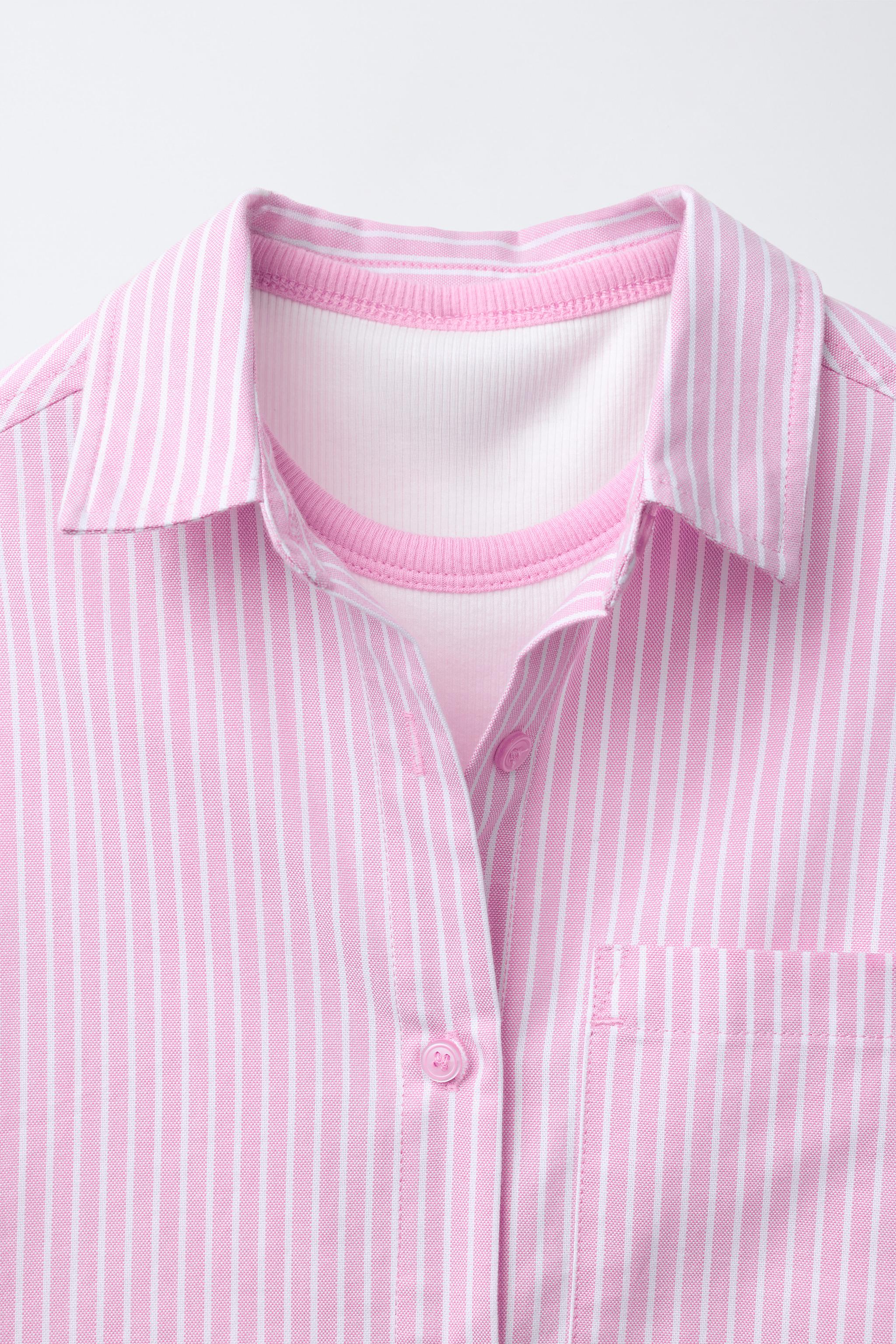 STRIPED SHIRT PACK WITH CONTRAST RIB T-SHIRT